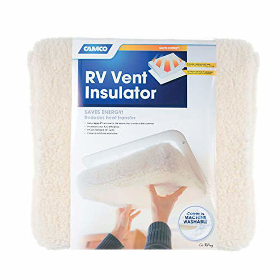 Picture of Camco - 45195-A RV Vent Insulator And Skylight Cover Without Reflective Surface, Fits Standard 14" RV Vents - 45195