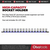 Picture of Olsa Tools 1/2-Inch Drive Aluminum Socket Organizer | Premium Quality Socket Holder (Blue)