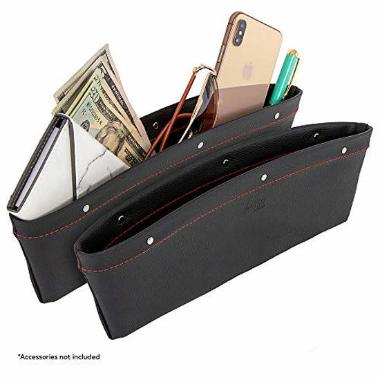 GetUSCart- Lusso Gear 2 in 1 Car Seat Gap Organizer - Universal Fit, Storage  Pockets Adjust, 2 Set Car Seat Crevice Storage Box, Helps Reduce Distracted  Driving & Holds Phone, Money, Cards, Keys, Remote