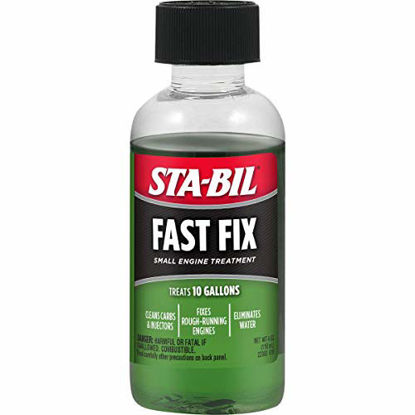 Picture of STA-BIL Fast Fix Small Engine Treatment - Cleans Carbs and Injectors - Fixes Rough Running Engines - Eliminates Water - Treats 10 Gallons, 4 fl. oz. (22303)