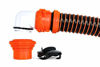 Picture of Camco RhinoEXTREME 20ft RV Sewer Hose Kit - Includes Swivel Fitting and Translucent Elbow with 4-in-1 Dump Station Fitting - Crush Resistant - Storage Caps Included (21012)