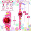 Picture of Kids Watch 3D Cartoon Toddler Wrist Digital Watch Waterproof 7 Color Lights with Alarm Stopwatch for 3-10 Year Boys Girls Little Child Flowers Pink