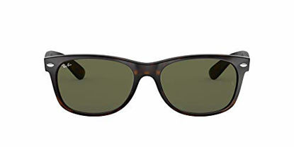 Picture of Ray-Ban RB2132 New Wayfarer Sunglasses, Tortoise/Green, 52 mm
