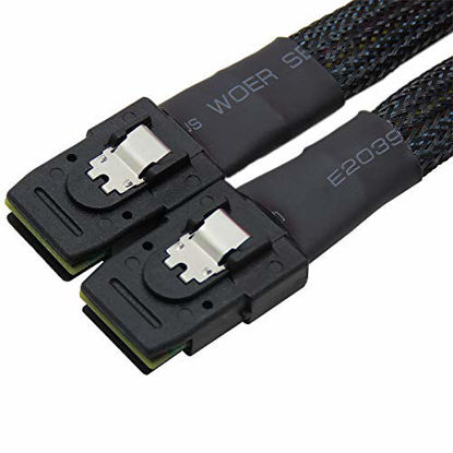 Picture of CABLEDECONN Internal Mini SAS 36-Pin 8087 to SFF-8087 Cable 0.5m