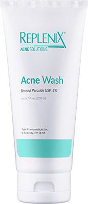 Picture of Replenix 5% Benzoyl Peroxide Wash, Advanced Acne Cleanser for Face and Body, 6.7 oz.