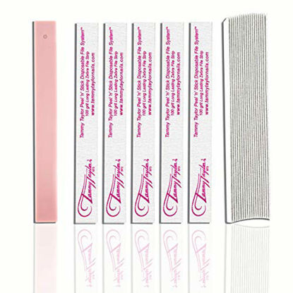 Picture of Tammy Taylor Peel N Stick Zebra 100 Grit Professional, Washable Nail Files and Emery Board for a Long Lasting Smooth Manicure/Pedicure Finish (25 pcs)