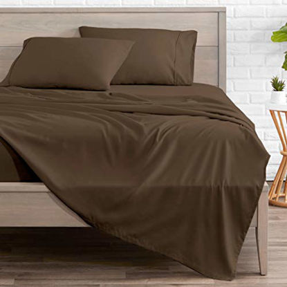Picture of Bare Home King Sheet Set - 1800 Ultra-Soft Microfiber Bed Sheets - Double Brushed Breathable Bedding - Hypoallergenic - Wrinkle Resistant - Deep Pocket (King, Cocoa)