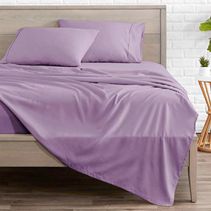 Picture of Bare Home Full Sheet Set - Kids Size - 1800 Ultra-Soft Microfiber Bed Sheets - Double Brushed Breathable Bedding - Hypoallergenic - Wrinkle Resistant - Deep Pocket (Full, Lavender)