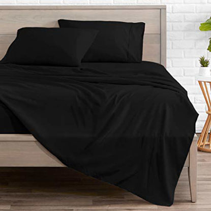 Picture of Bare Home King Sheet Set - 1800 Ultra-Soft Microfiber Bed Sheets - Double Brushed Breathable Bedding - Hypoallergenic - Wrinkle Resistant - Deep Pocket (King, Black)