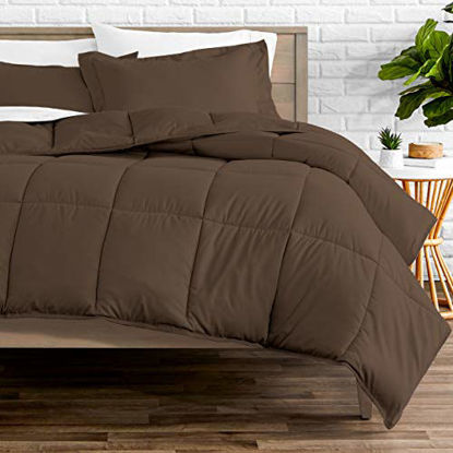 Picture of Bare Home Comforter Set - King/California King - Goose Down Alternative - Ultra-Soft - Premium 1800 Series - Hypoallergenic - All Season Breathable Warmth (King/Cal King, Cocoa)