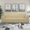 Picture of Easy-Going Stretch 4 Seater Sofa Slipcover 1-Piece Sofa Cover Furniture Protector Couch Soft with Elastic Bottom for Kids,Polyester Spandex Jacquard Fabric Small Checks (XX Large,Beige)