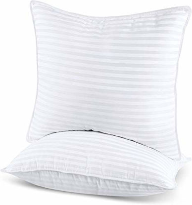 Picture of Utopia Bedding (2 Pack) Premium Plush Pillow - Fiber Filled Bed Pillows - European Size 26 x 26 Inches - Cotton Blend Pillows for Sleeping - Fluffy and Soft Pillows