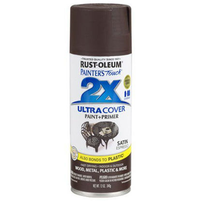 Picture of Rust-Oleum 249081 Painter's Touch 2X Ultra Cover, 12 Oz, Satin Espresso