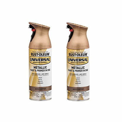 Picture of Rust-Oleum 249132A2 Universal All Surface Metallic Spray Paint, 2 Pack, Aged Copper