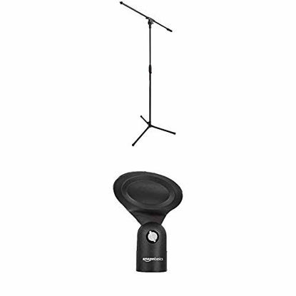 Picture of AmazonBasics Tripod Boom Microphone Stand with Elliptical Style Microphone Clip