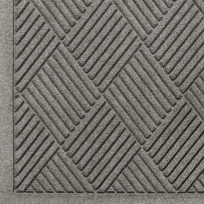 Picture of WaterHog Fashion Diamond-Pattern Commercial Grade Entrance Mat, Indoor/Outdoor Medium Brown Floor Mat 3' Length x 2' Width, Medium Grey by M+A Matting