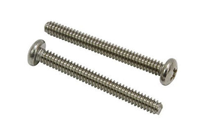 Picture of #6-32 X 1-1/4" Stainless Pan Head Phillips Machine Screw (100 pc) 18-8 (304) Stainless Steel Screws by Bolt Dropper