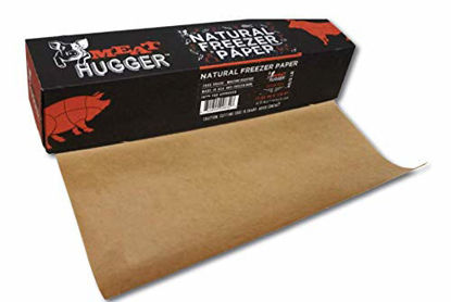 Picture of Natural Freezer Paper Dispenser Box (17.25 Inch x 175 Feet Roll) - Poly Coated Moisture Resistant Wrap with Matte Side for Freezing Meats, Protects Against Freezer Burn