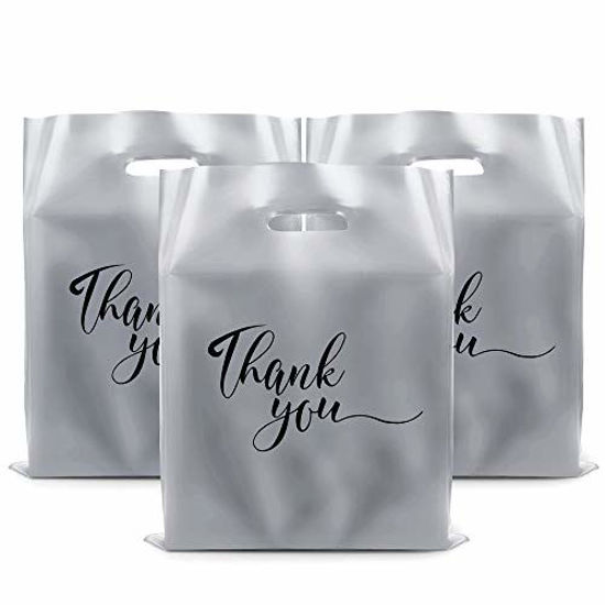 Wholesale Custom Black Thank You Shopping Bags Logo Printed Die Cut Handle  Carry Bag Reusable Plastic Shopping Bag From m.