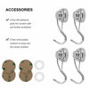 Picture of Ant Mag Swivel Magnetic Hooks 50lbs Heavy Duty Grill Magnet Hooks 4 Pack with Scratch Proof Stickers Great for Home Refrigerator Kitchen Store Grill BBQ Office Warehouse (Silver)