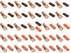 Picture of 25pcs 1/0 Gauge 1/0 AWG x 3/8 Pure Copper UL Listed Cable Lug Terminal Ring Connectors with Dual Wall Adhesive Lined Red + Black Heat Shrink Tubing - by WNI