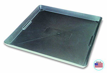 Picture of WirthCo 40092 Funnel King Drip Tray - Black Plastic 22 x 22 x 1.5 Inches - Perfect for Catching Spills or Leaks from Mini Fridges, Air Conditioners, Automotive, and Machinery