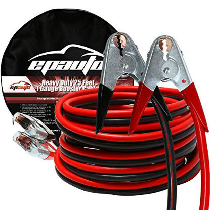 Picture of EPAuto 1 Gauge x 25 Ft. 800A Heavy Duty Booster Jumper Cable with Carry Bag And Safety Gloves