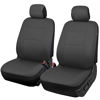 Picture of BDK PolyPro Car Seat Covers, Full Set in Solid Charcoal - Front and Rear Split Bench Protection, Easy to Install, Universal Fit for Auto Truck Van SUV