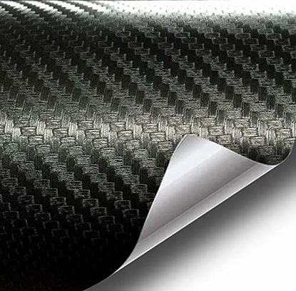 Picture of VViViD XPO Black Carbon Fiber Car Wrap Vinyl Roll Featuring Air Release Technology (50ft x 5ft)