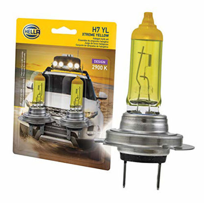 Picture of HELLA H7 YL Xtreme Yellow Bulb (12V 55W), 2 Pack
