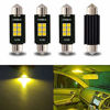 Picture of iBrightstar Newest 9-30V Extremely Bright 212-2 578 Festoon Error Free 1.61" 41mm LED for Interior Map Dome Lights and License Plate Courtesy Lights, Yellow