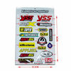 Picture of Kungfu Graphics Micro Sponsor Logo Racing Sticker Sheet Universal (7.2X 10.2 inch), White Red, MSS (28)