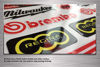 Picture of Kungfu Graphics Micro Sponsor Logo Racing Sticker Sheet Universal (7.2X 10.2 inch), White Red, MSS (28)