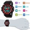 Picture of Mens Digital Watches 50M Waterproof Outdoor Sport Watch Military Multifunction Casual Dual Display Stopwatch Wrist Watch - Red
