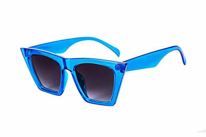 Picture of FEISEDY Vintage Square Cat Eye Sunglasses Women Fashion Small Cateye Sunglasses B2473 (003, 52)