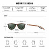 Picture of MERRY'S Polarized Sunglasses for Women Men Vintage Retro Classic Round Frame Aluminum Legs S8288 (Leopard&G15, 54)