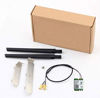 Picture of Wi-Fi 6 (Gig+) Desktop Kit, AX200, 2230, 2x2 AX+BT, Includes RF Cable (11 inch), 5dBi High Gain Antennas and Brackets