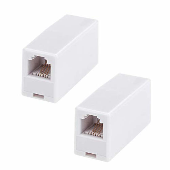 GetUSCart RJ11 Coupler, 2 Pack Telephone Phone Line Connector Coupler