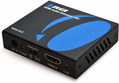 Picture of OREI HDA-912 4K 60Hz 18G HDMI 2.0 Audio Converter Extractor - SPDIF + 3.5mm Output - HDCP 2.2 - Dolby Digital/DTS Passthrough CEC, HDR, Dolby Vision, HDR10 Support