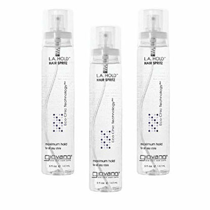 Picture of GIOVANNI L.A. Hold Hair Spritz, 5 oz. Maximum Hold Styling Spray, Retains Style and Adds Shine (Pack of 3)