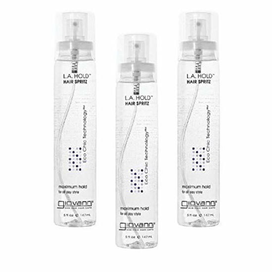 Picture of GIOVANNI L.A. Hold Hair Spritz, 5 oz. Maximum Hold Styling Spray, Retains Style and Adds Shine (Pack of 3)