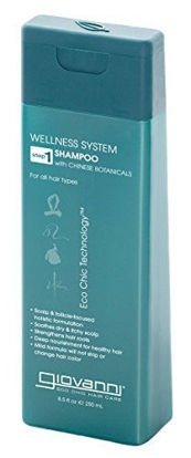 Picture of GIOVANNI Wellness System Shampoo, 8.5 oz. Chinese Botanicals & Ginseng Helps Soothe Dry & Itchy Scalp, Deep Nourishment Strengthens Hair Roots, Sulfate Free, Paraben Free, Color Safe (Pack of 1)