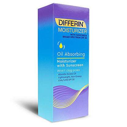 Picture of Differin Oil Absorbing Moisturizer with Sunscreen- Broad Spectrum UVA/UVB SPF 30, 1 pack, 4oz