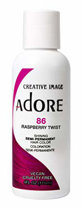 Picture of Adore Semi-Permanent Haircolor #086 Raspberry Twist 4 Ounce (118ml) (2 Pack)