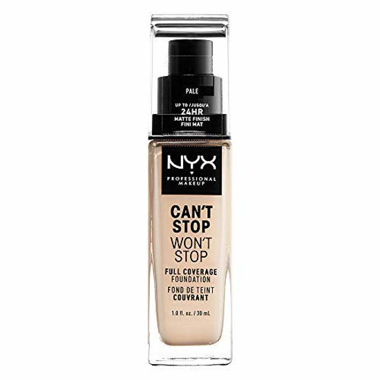 Picture of NYX PROFESSIONAL MAKEUP Can't Stop Won't Stop Full Coverage Foundation - Pale (White Ivory With Yellow Undertone)