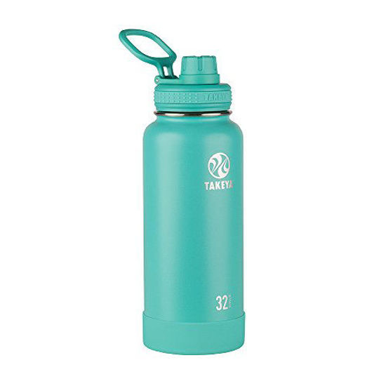 Picture of Takeya Actives Insulated Stainless Steel Water Bottle with Spout Lid, 32 oz, Teal