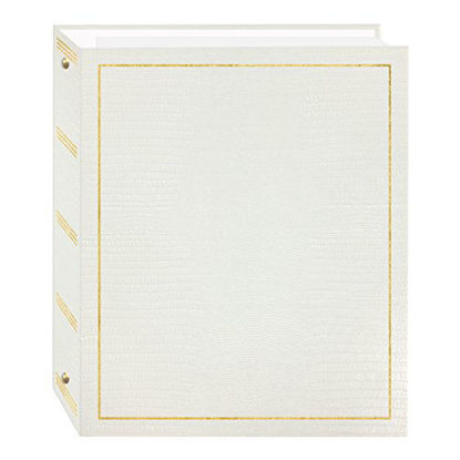 Picture of Magnetic Self-Stick 3-Ring Photo Album 100 Pages (50 Sheets), White