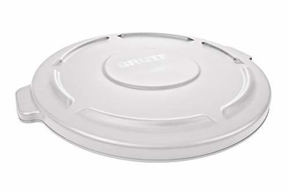 Picture of Rubbermaid Commercial Products FG261960WHT Brute Heavy-Duty Round Trash/Garbage Lid, 20-Gallon, White