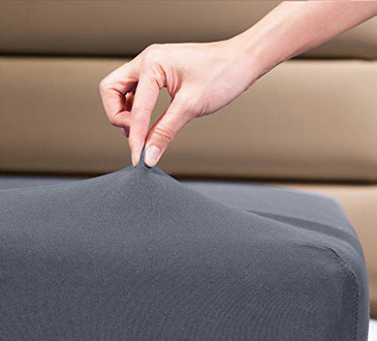 Picture of Fitted Sheet- COSMOPLUS King Fitted Sheet OnlyNo Flat Sheet or Pillow Shams,4 Way Stretch Micro-Knit,Snug Fit,Wrinkle Free,for Standard Mattress and Air Bed Mattress from 8 Up to 14,Gray