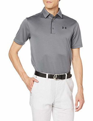 Picture of Under Armour Men's Tech Golf Polo, Graphite (040)/Black, Large